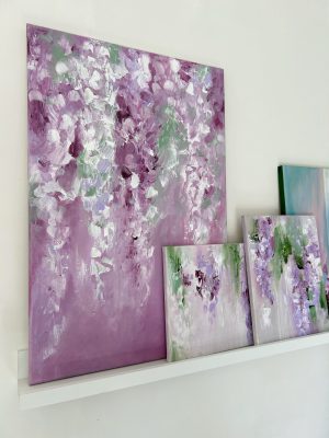 Original Acrylic Painting 'Falling Wisteria'