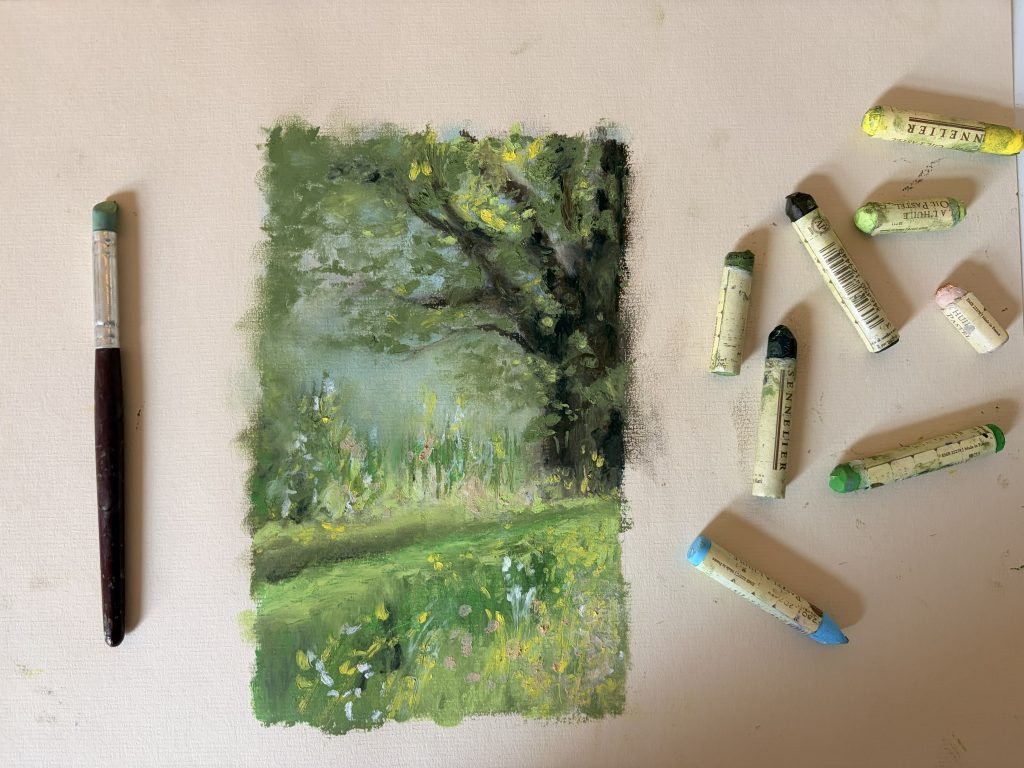 A painting in progress