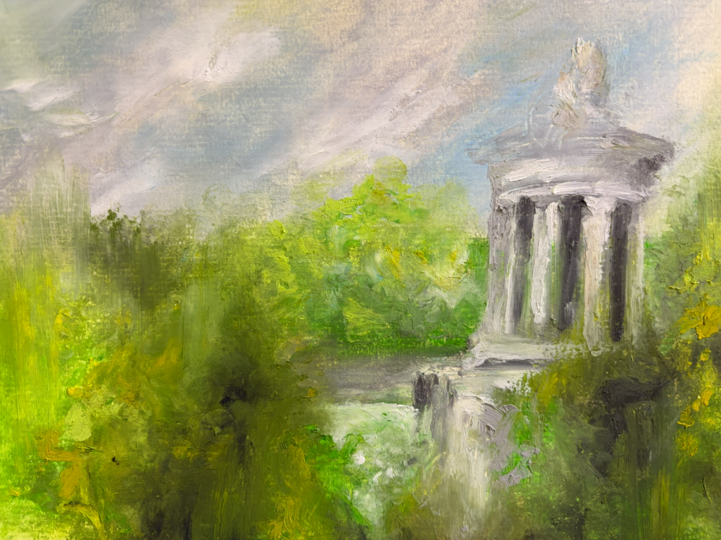 Burns Monumnet oil pastel painting